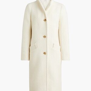 J. Crew Cream Textured wool-blend coat